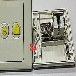RJ45+TV Faceplate Panel Outlet Socket