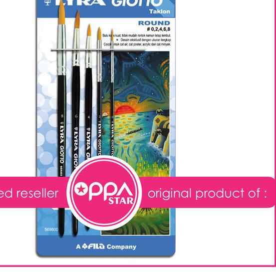 

Lyra Brush Art Round Set 5 Pcs Kuas Original