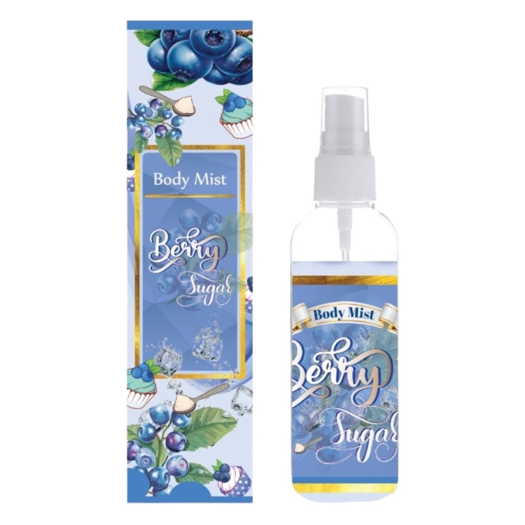 Kanzo - Parfum Body Mist Berry Sugar 100ml Premium / Body Mist Berry Sugar 100ml Best Seller / Parfum Wanita Wangi Tahan Lama