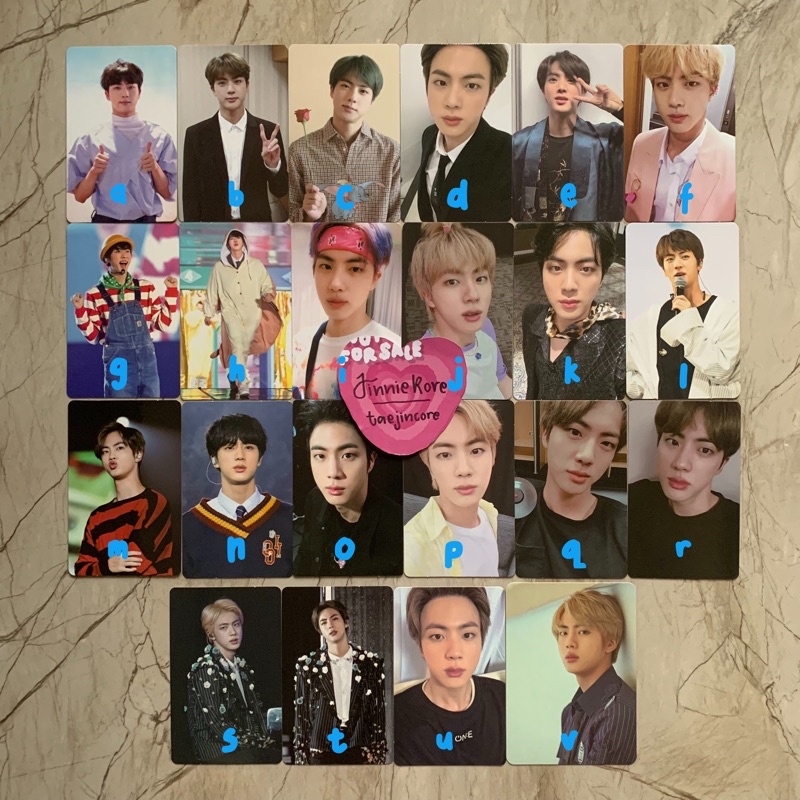 BTS JIN OFFICIAL DVD BLURAY PHOTOCARD ONLY MEMORIES OF 2017 2018 2019 2020 MEMO BR MUSTER 3RD 4TH 5T