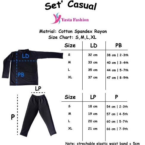 

BAJU STELAN MANSET DAN CELANA LEGGING ANAK (HITAM) YASTA FASHION
