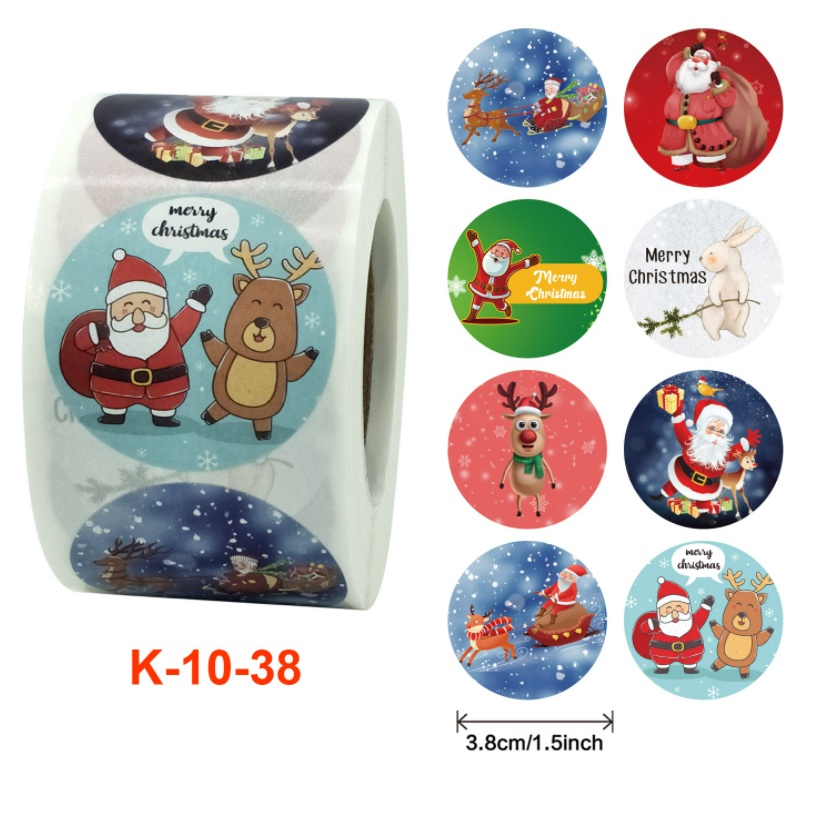 

Sticker Stiker Roll Label Cookies Hamper Natal Christmas 8
