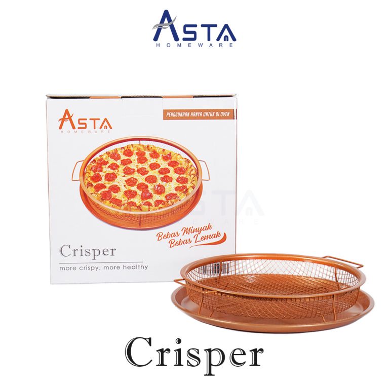 DM - Asta Crisper Round Panggangan BBQ Oven dan Tirisan Gorengan - Rose Gold Bulat