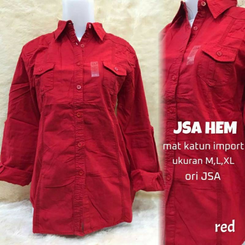 Kemeja polos JSA / Kemeja kerja / kemeja wanita