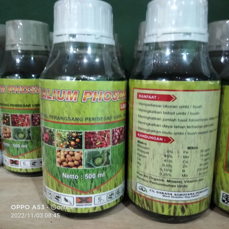 

KALIUM PHOSPAT 500ml Pupuk Cair Tinggi kalium Untuk Pembuahan