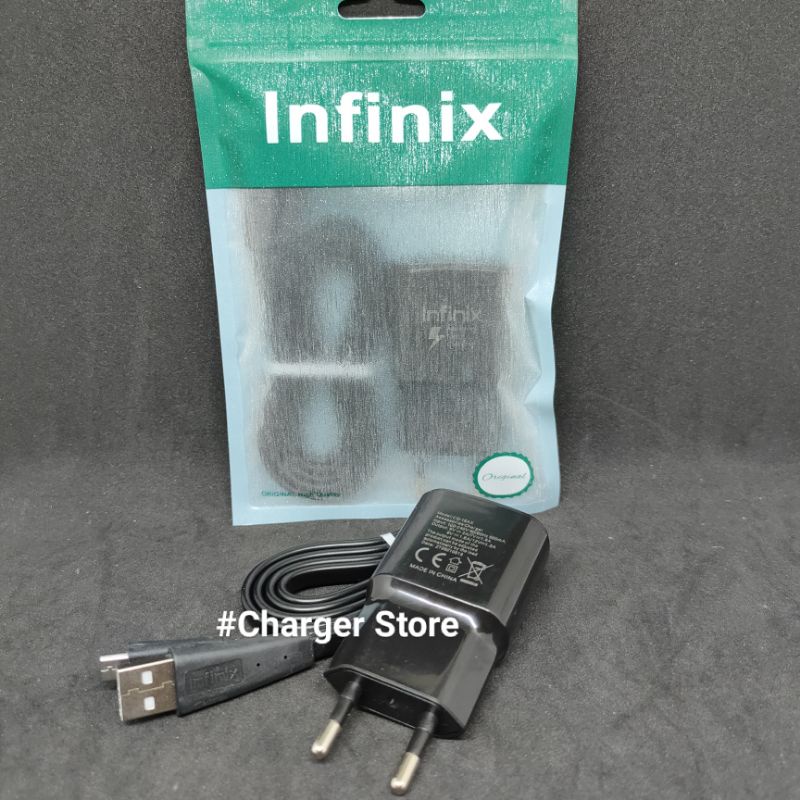 Charger Infinix Hitam Micro USB Smart 4 Smart 5 Hot 8 Hot 9 Hot 10 Hot 9 Play Note 7 Lite Note 4