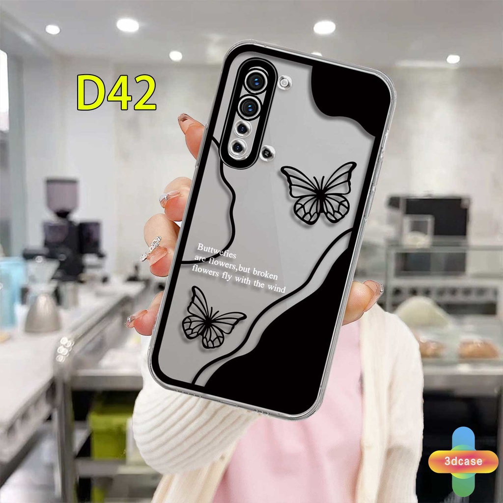 Cute Three Black Butterfly Soft Case Realme C21 C31 C35 C25 C11 2021 C21Y C15 C20 C3 C12 C2 C25S 5S 5 5S 5i C17 7i C1 C25Y C2 C3i 6i C20A  Narzo 20 10 10A 20A 30A A7 A5S A15 A16 Lucu Shockproof Wavy Edge Soft Sarung