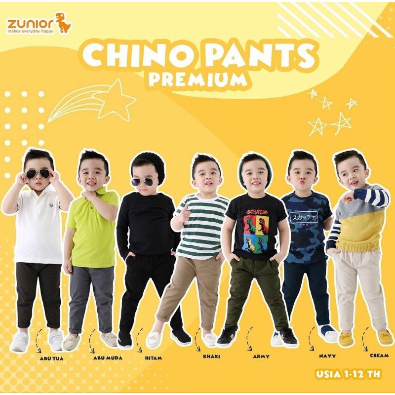 Celana Anak Laki Laki Chinos Panjang Bahan Katun