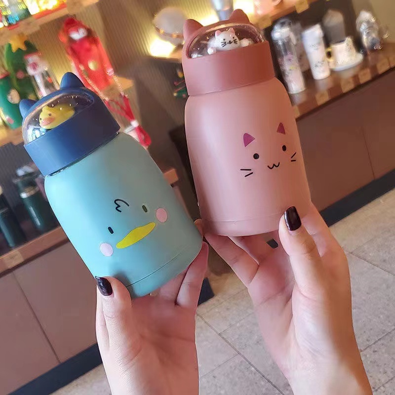 Cangkir air anak rusa Natal / hadiah liburan yang cocok untuk botol minum kaca TK siswa sekolah dasar