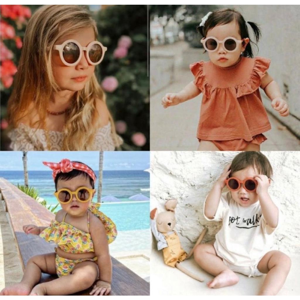 Kacamata Anak Bentuk Bulat / Kacamata Anak New Trend / Kacamata Fashion Anak Unisex / Sunglasses High Quality Import Kaca mata anak Kaca mata Bayi