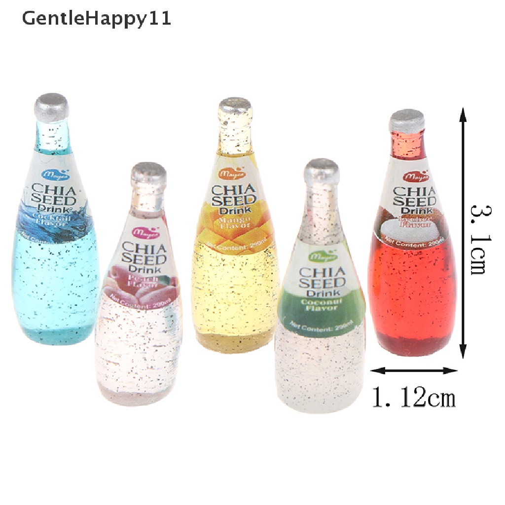 Gentlehappy 2/5Pcs 1: 12rumah Boneka Miniatur Buah Botol Minum Aksesoris Rumah Boneka Mainan id