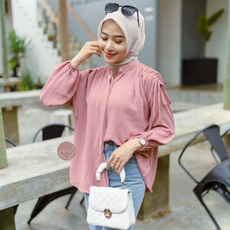 BLOUSE CRINKLE / BLOUSE POLOS / BLOUSE WANITA / BAJU WANITA / ATASAN WANITA