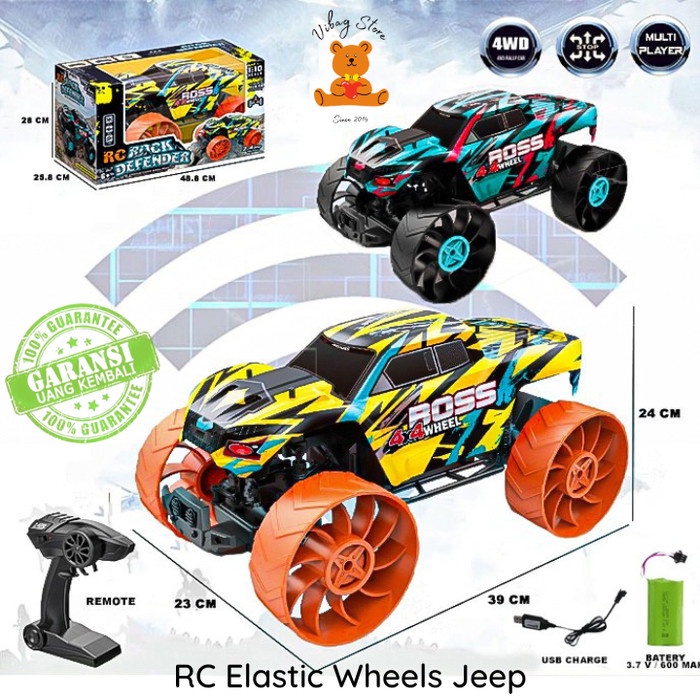 RC Buggy Jumbo Mobil Jeep Besar Elastic Wheels 4WD Offroad RDR1202