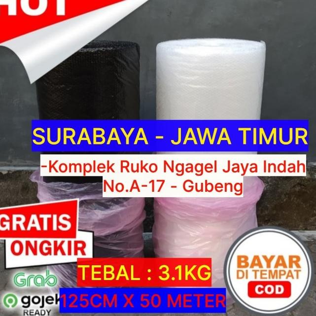 

Bubble Wrap Roll Surabaya 125 Cm x 50 Meter - TEBAL 2KG, Hitam