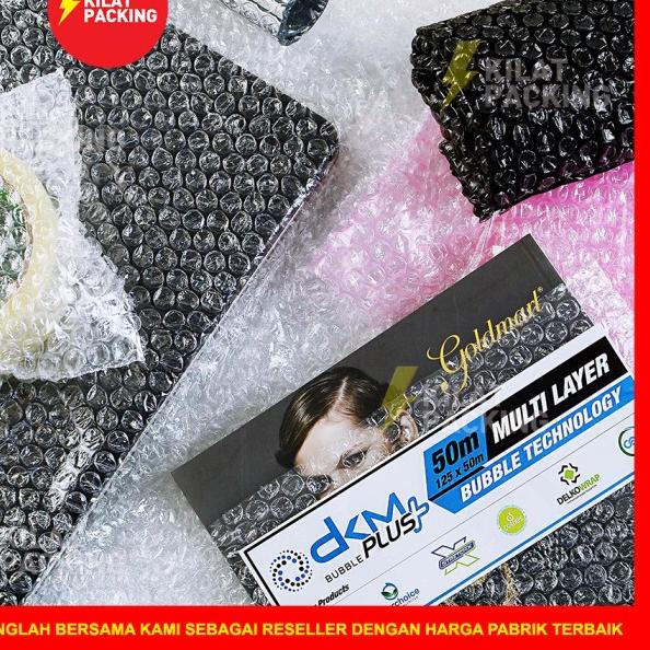 

PLASTIK BUBBLE WRAP HITAM TEBAL 125CM X 50M / BUBBLE WRAP DKM PLUS