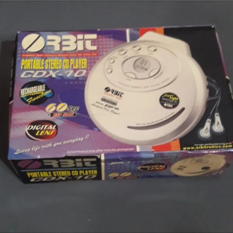 ORBIT PEMUTAR CD KASET CDX 10 CD PLAYER PORTABEL