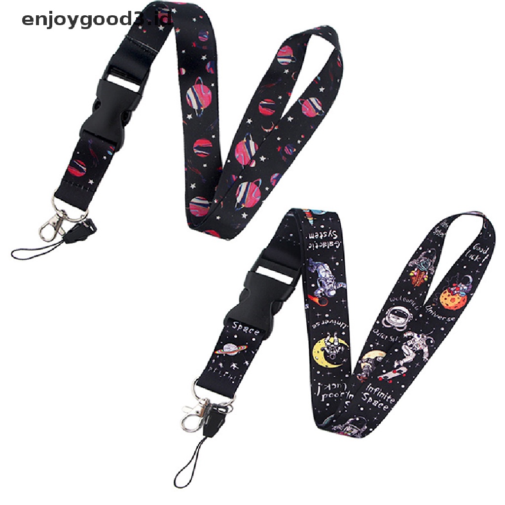 Tali Lanyard Gantungan Kunci Ponsel Model Astronot Universe