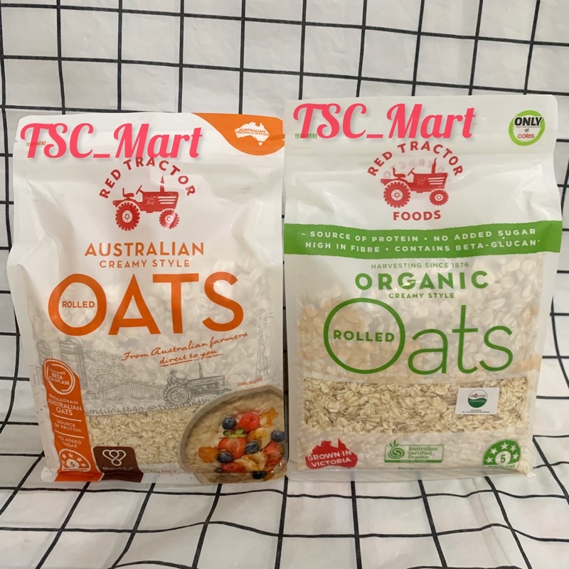 

Red Tractor Foods Creamy Organic Rolled Oats 1kg / Australian Rolled Oats / Australian Instant Oats / Red / Tractor / Foods / 1Kg / Organic / Australian / Rolled / Instant / Oats / oat / Creamy / Style
