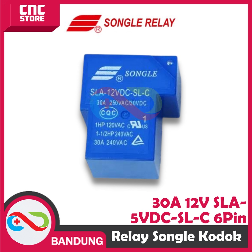 RELAY KODOK 30A 12V SLA-12VDC-SL-C 6PIN 6 PIN