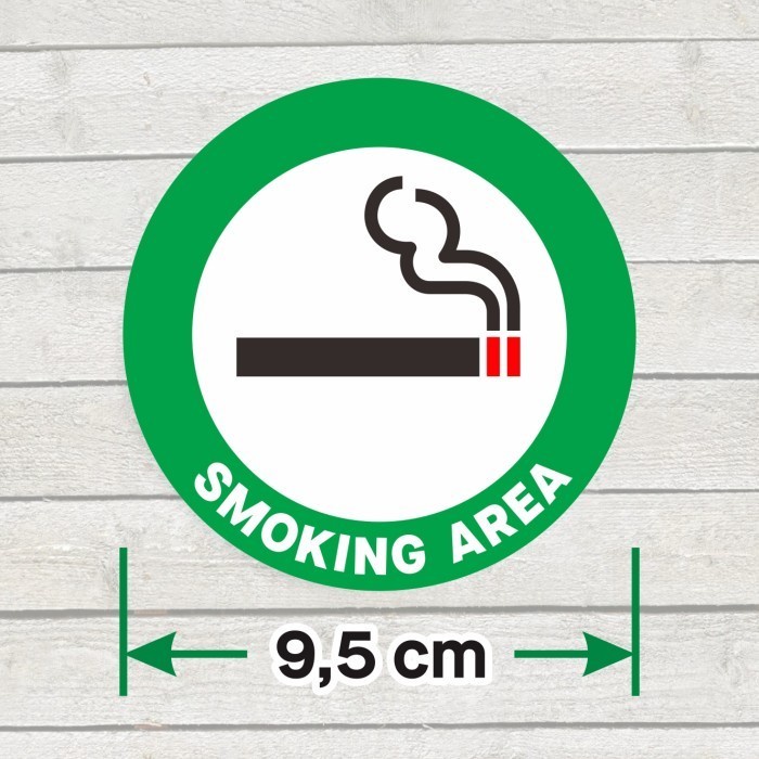 

Label Sticker Smoking Area Bulat Stiker Sign Marka Bundar Area Merokok - Diameter 9,5 cm