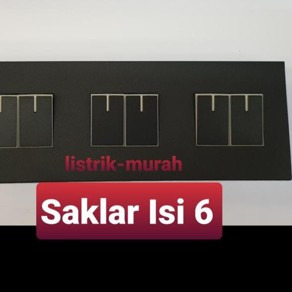Panasonic Saklar Isi 6 3gang WESJ78069B WESJ5931B Hitam Black 3 Gang