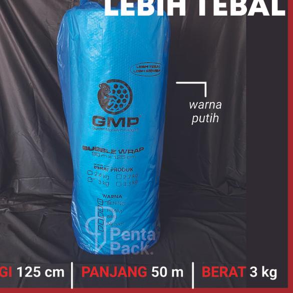 

[LEBIH TEBAL] Bubble Wrap GMP 125 cm X 50 m (Putih/Hitam) - Hitam