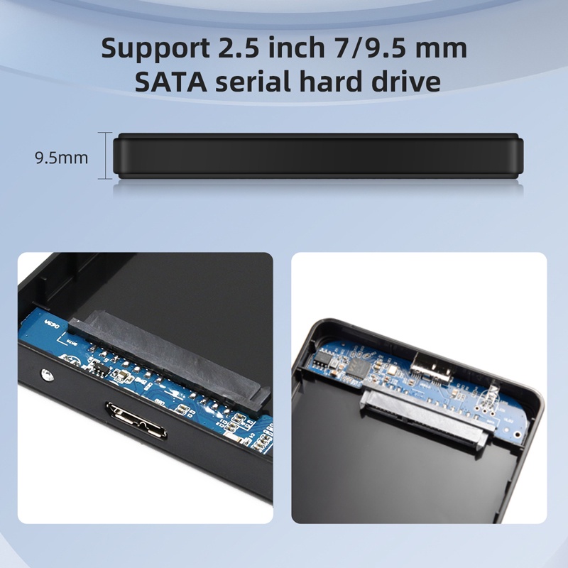 Casing Harddisk External Actual【COD】USB 3.0 HDD/SSD Casing/Enclosure 2.5 Inch Type A to C Full Mesh Hdd Enclosure