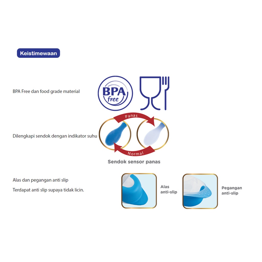 Baby Safe FB001 Twin Taste Bowl Set | Wadah Makan Anak