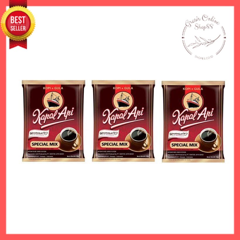 GOS -F408- Kopi Kapal Api Sachet - Kopi Hitam Instan Special Mix - Coffee Instan Sachet