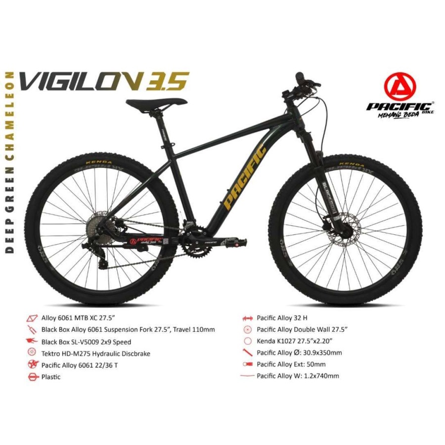 PROMO SEPEDA GUNUNG MTB PACIFIC UKURAN 27,5 TIPE VIGILON 3.5