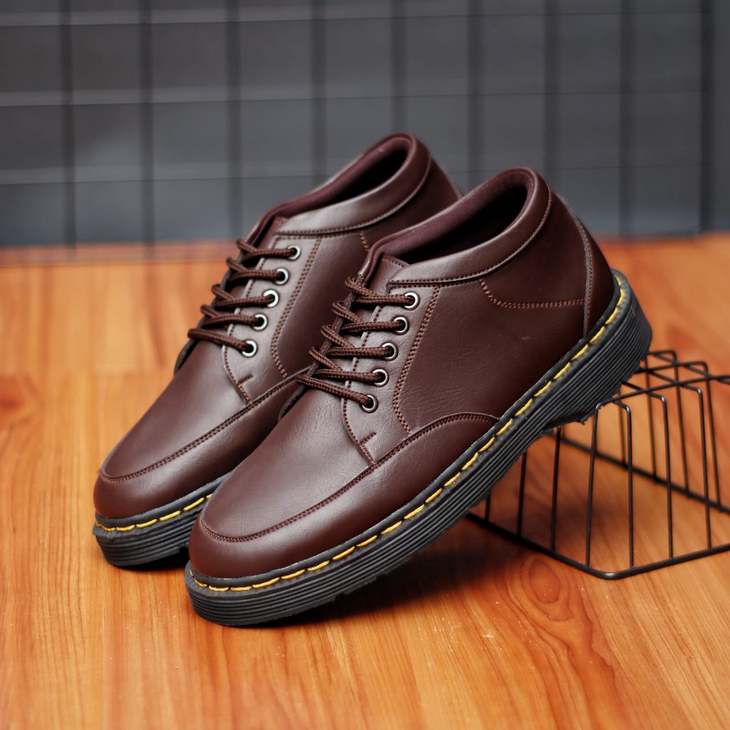 MENDES Sepatu Formal Pantofel Pria Resmi Formal Hitam Brown Kantor Kuliah Kondangan Kerja Kantor