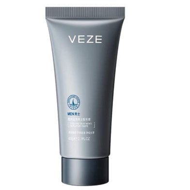 Veze Cool Silky Pria Krim Penghilang Rambut Pembersih Pori-pori Kulit Transparan CJR