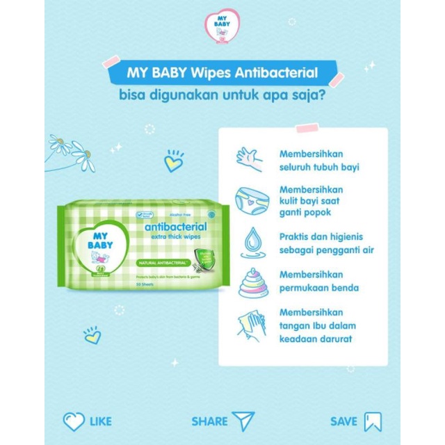 MYBABY Wipes Anti Bacterial 75 sheets