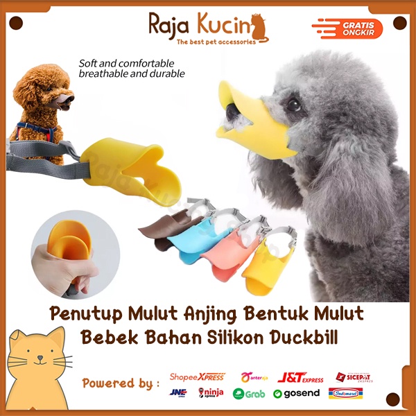 Penutup mulut anjing bentuk mulut bebek bahan silikon duckbill