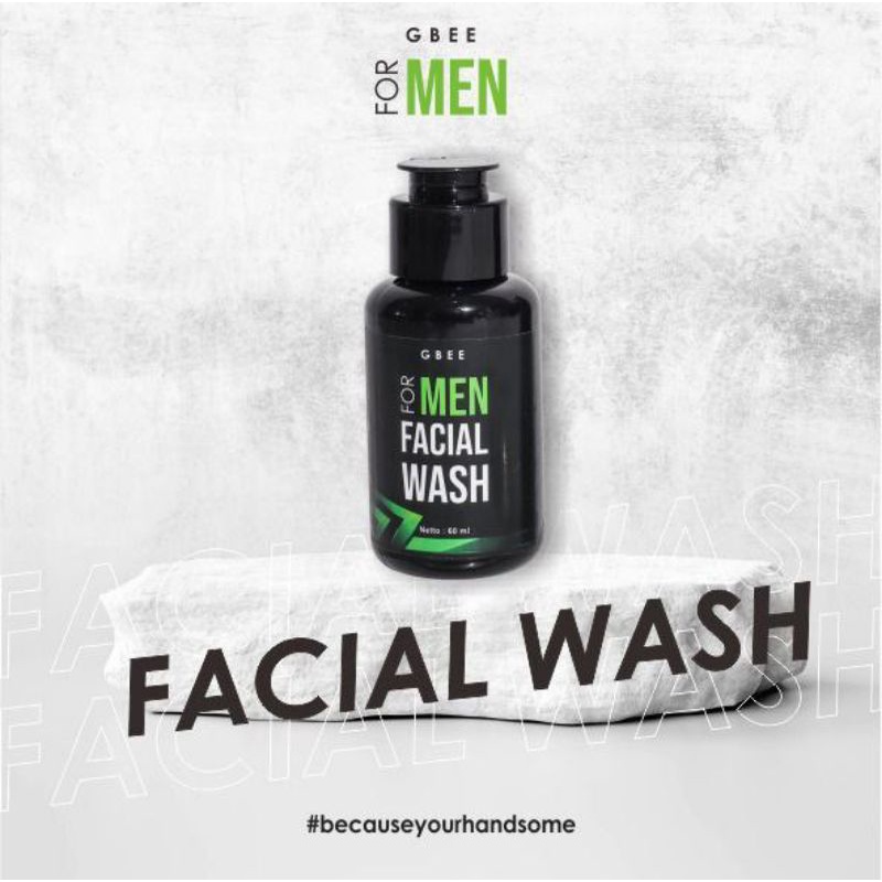 Miffglow - FACIAL WASH Gbee glow beauty Men skin perawatan wajah pria