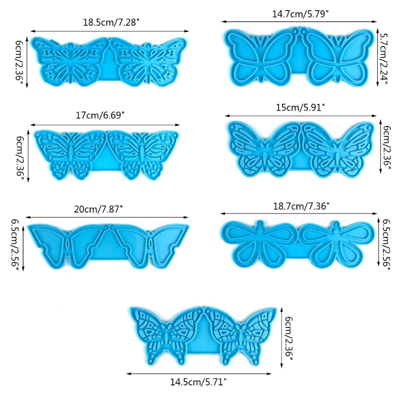 Siy Cetakan Resin Bentuk Kupu-Kupu Bahan Silikon Untuk Gantungan Kunci / Perhiasan DIY