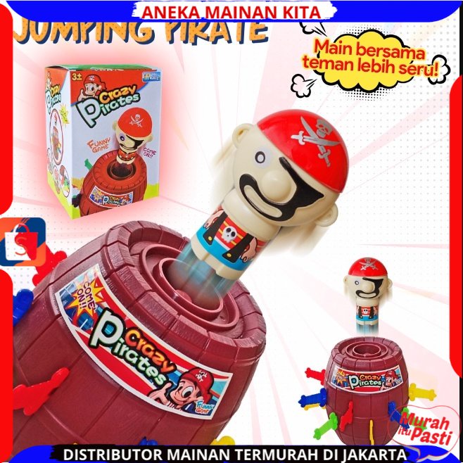 MAINAN MINI JUMPING PIRATE / MAINAN TONG BAJAK LAUT Mainan Seru Family SNI