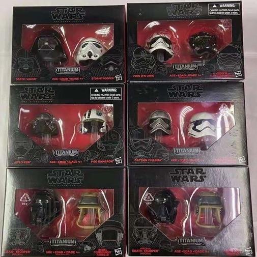 hasbro Star Wars Black Series Titanium Helmet Figure - 2 packs Set