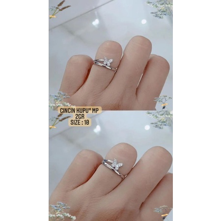 cinci kecil corr mp / cincin perak asli silver 925 lapis emas/ cincin fashion wanita impor