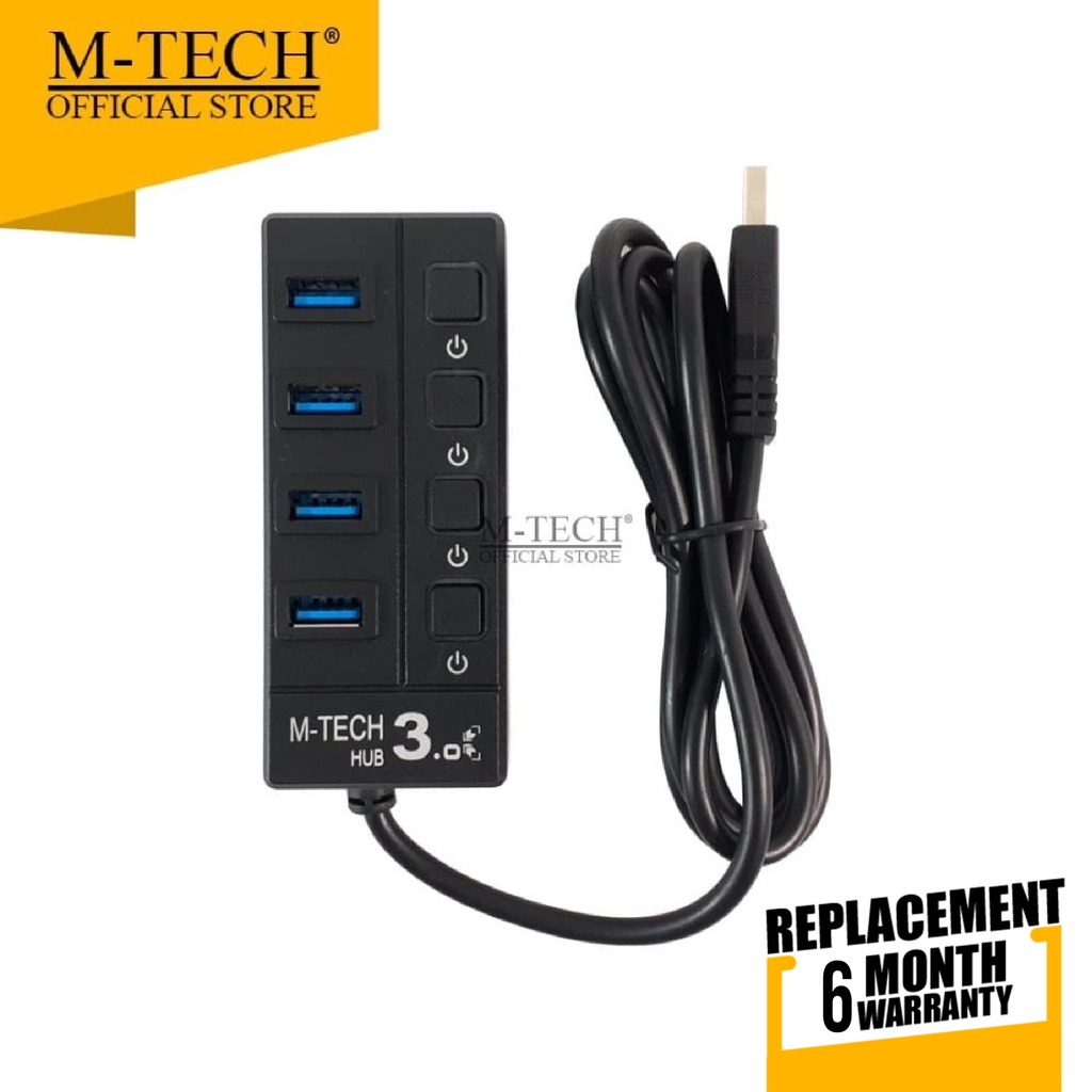 Usb Hub M-Tech Original MT UH3 Super Speed USB Hub 4 Port 4 Switch USB 3