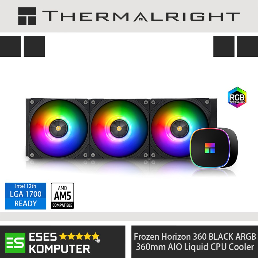 THERMALRIGHT Frozen Horizon 360 BLACK ARGB AIO 360mm CPU Liquid Cooler