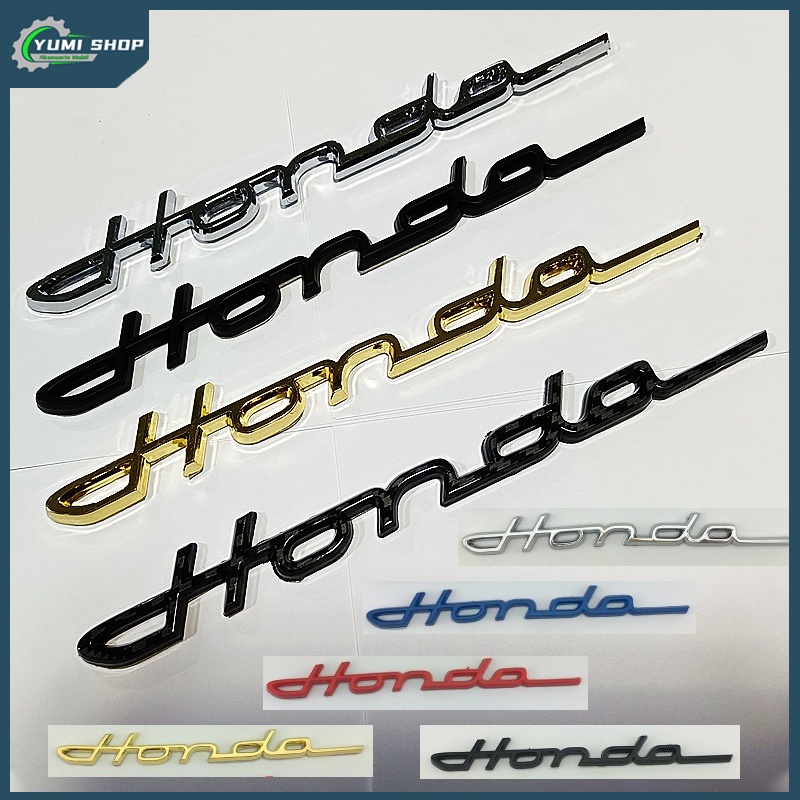 Emblem Logo Honda/emblem honda latin/Warna Merah Hitam Biru Chrome Gold Carbon Best Qualty/SATU BIJI emblem honda latin/warna chrome hitam merah emblem emas carbon tulisan honda/Tulisan Rangkai Latin