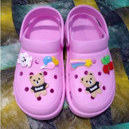 GOLFER / Sandal slop golfer untuk perempuan motif beruang ukuran 24 - 29