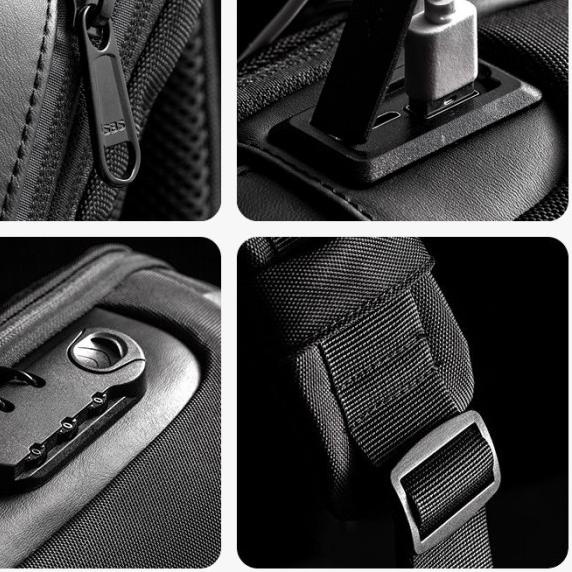 WEIXIER 9529 Tas Selempang Bahu Pria USB Charger Shoulder Bag Premium - Camo