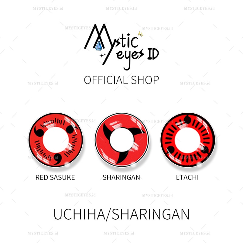 [✅COD] MYSTICEYES SOFTLENS COSPLAY CRAZY LENS SHARINGAN 14.5MM (NORMAL)