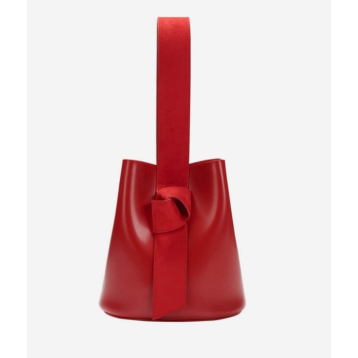 Kwani Suede Knot Bucket Red Micro
