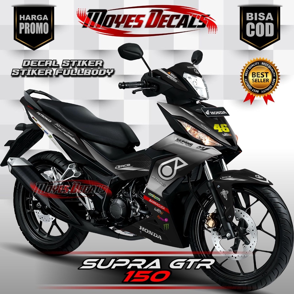 TERLARIS Decal Motor Supra GTR 150 - Stiker Motor Supra GTR 150 Fullbody Premium - Variasi Motor Hon