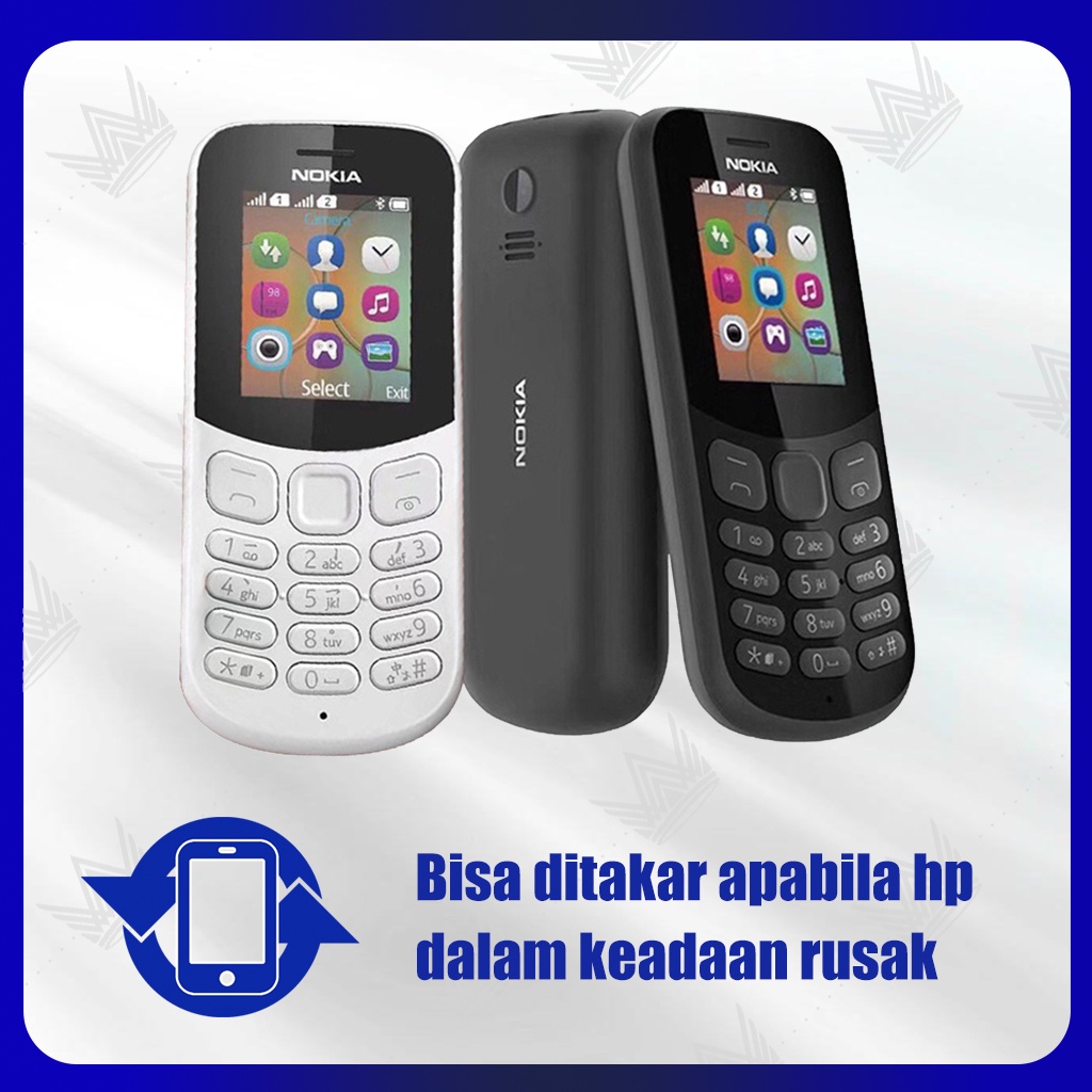 Nokia 130 2017 Dual Sim Handphone bahasa indonesia suara besar bagus mulus bisa indonesia bahasa indonesia suara besar