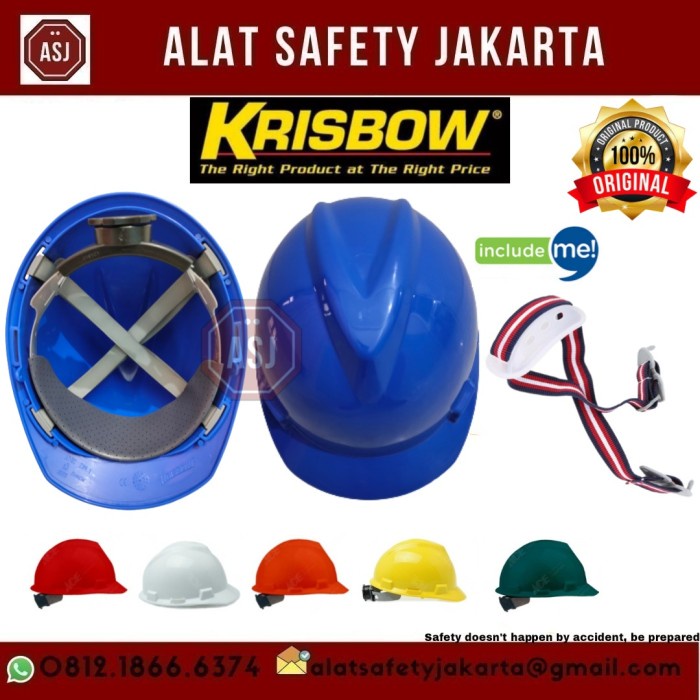 Jual Safety Helmet Helm Proyek Krisbow Include Tali Dagu Helm Shopee