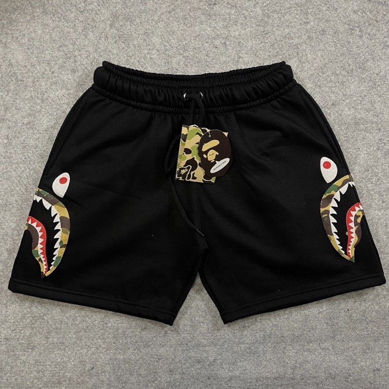 CELANA PENDEK PRIA BAPE SHARK SHORT PANTS MIRROR FULLTAG 1:1